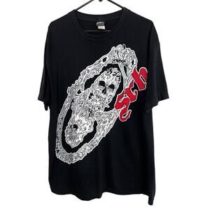 Vintage SRH Stoners Reeking Havoc Graphic T Shirt SKULL Black Logo LARGE CLEAN